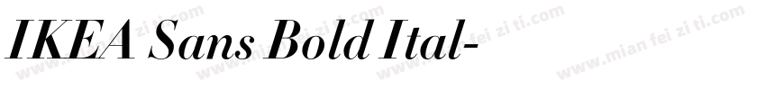 IKEA Sans Bold Ital字体转换